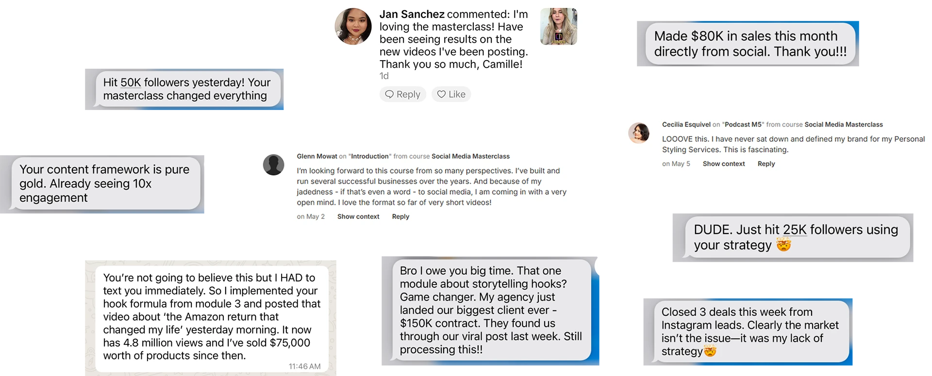 CM The Receipts testimonials
