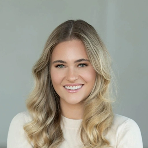 Camille Moore with wavy blonde hair